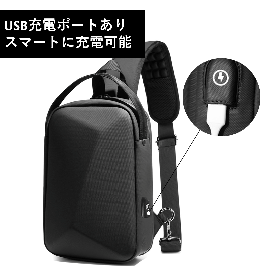 [W STORE] 地球製 ボディバッグ ハードシェル wbp-sr2
